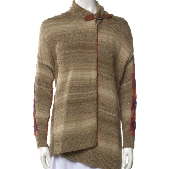 Ralph Lauren Handknit Southwestern Indian Head Blanket Cardigan Poncho XXS Japan - Picture 3 of 13